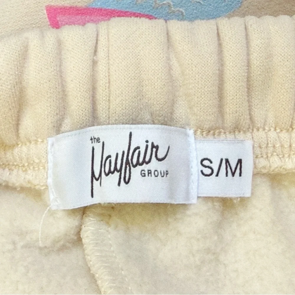 THE MAYFAIR GROUP I SCREAM COLOUR CREAM DRAWING ANGELS ALL AROUND YOU SWEATPANTS - Picture 9 of 15